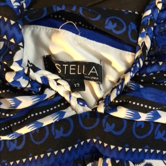 Stella Morgan Long tie neck v neck dress Size 12 - Picture 3 of 4